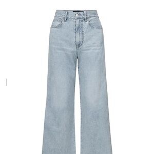 Veronica Beard Taylor Cropped Wide Leg Jeans- Pale Stone size 28